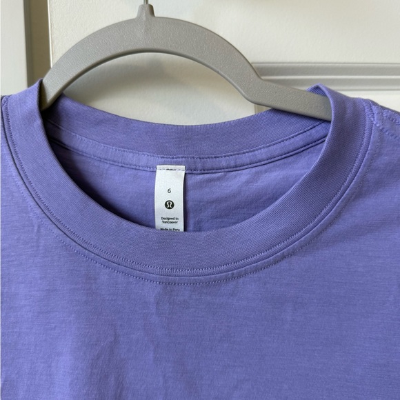 lululemon athletics dark lavender all yours cropped tee - Picture 4 of 5